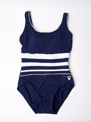 Finz Gradient Splice One Piece In Navy/White, view 1, click to see full size