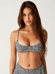 Frankies Bikinis Cola Top in Summer Nights, view 1, click to see full size