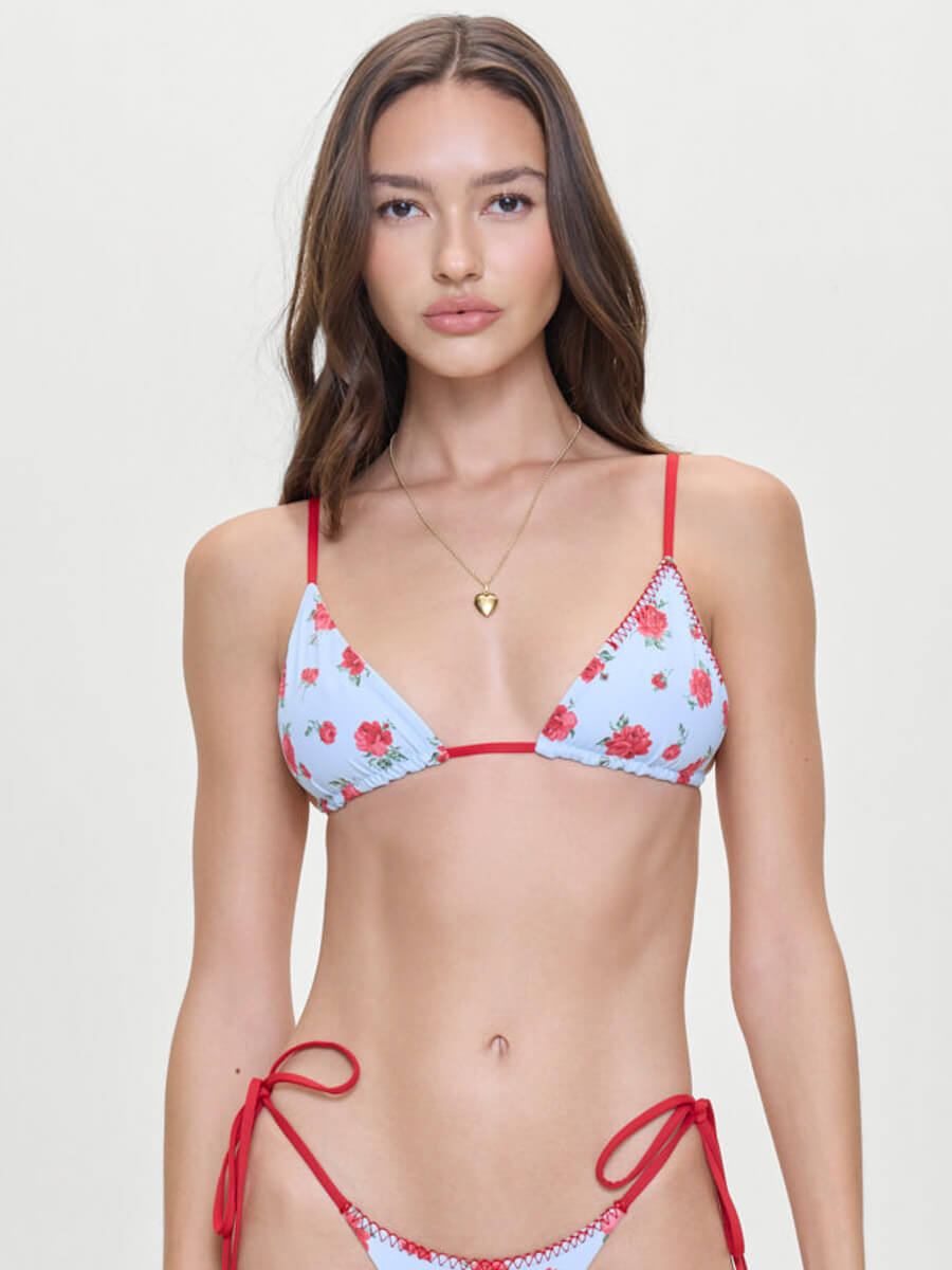 Frankies Bikinis Lumia Top In Rosewater Print