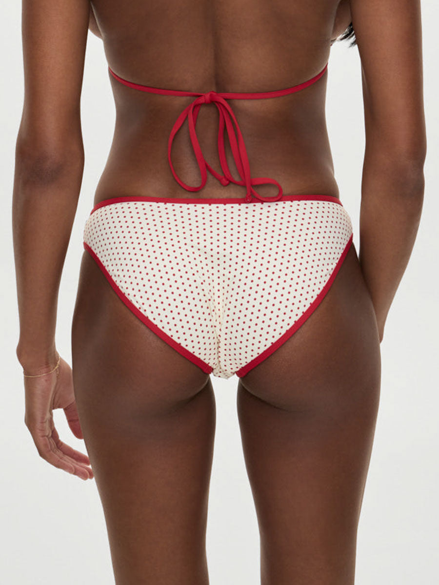 Frankies Bikinis Catalina Full Bottom in Strawberry Polka Dot