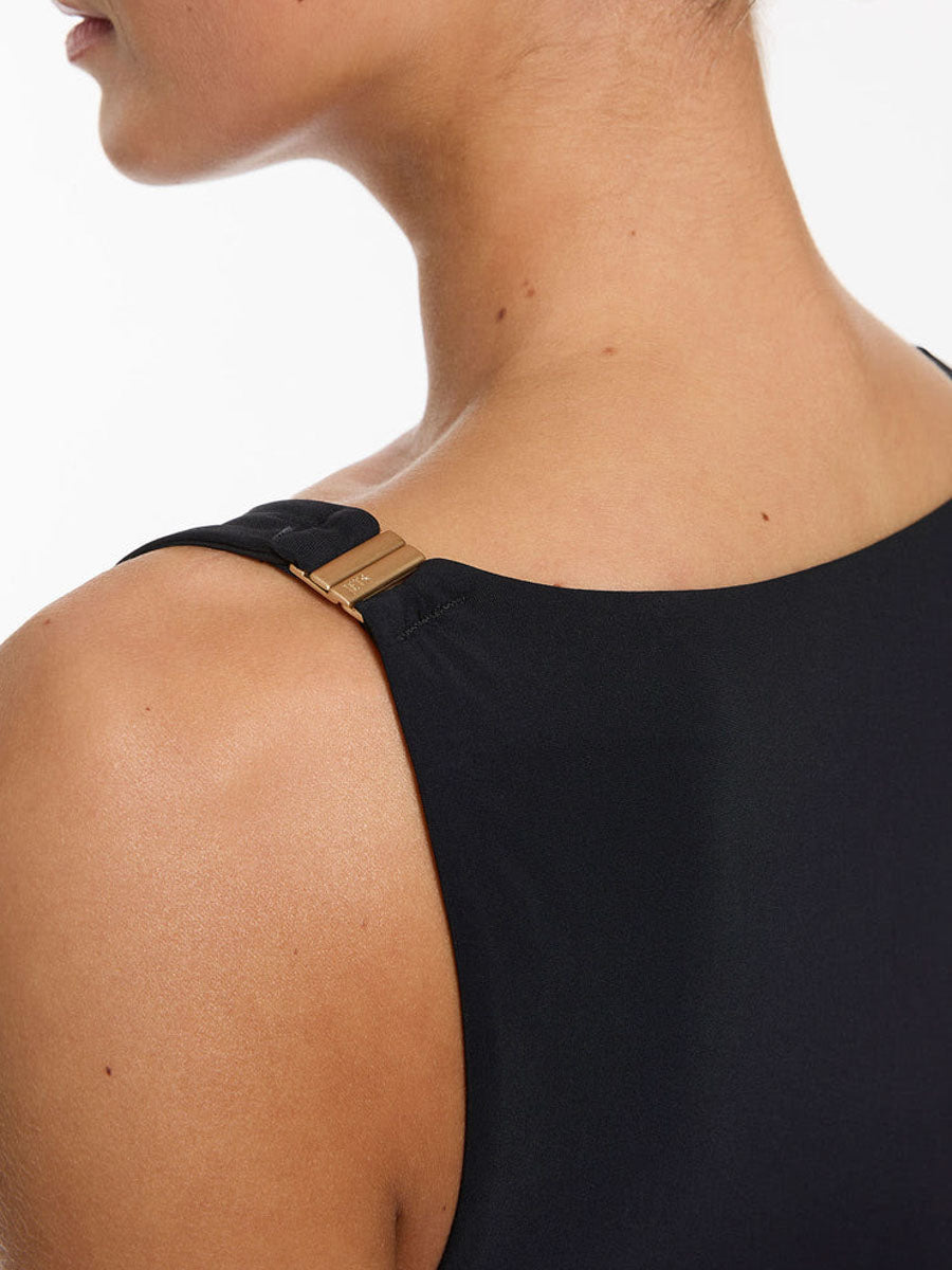 Jets Jetset Boat Neck One Piece In Black