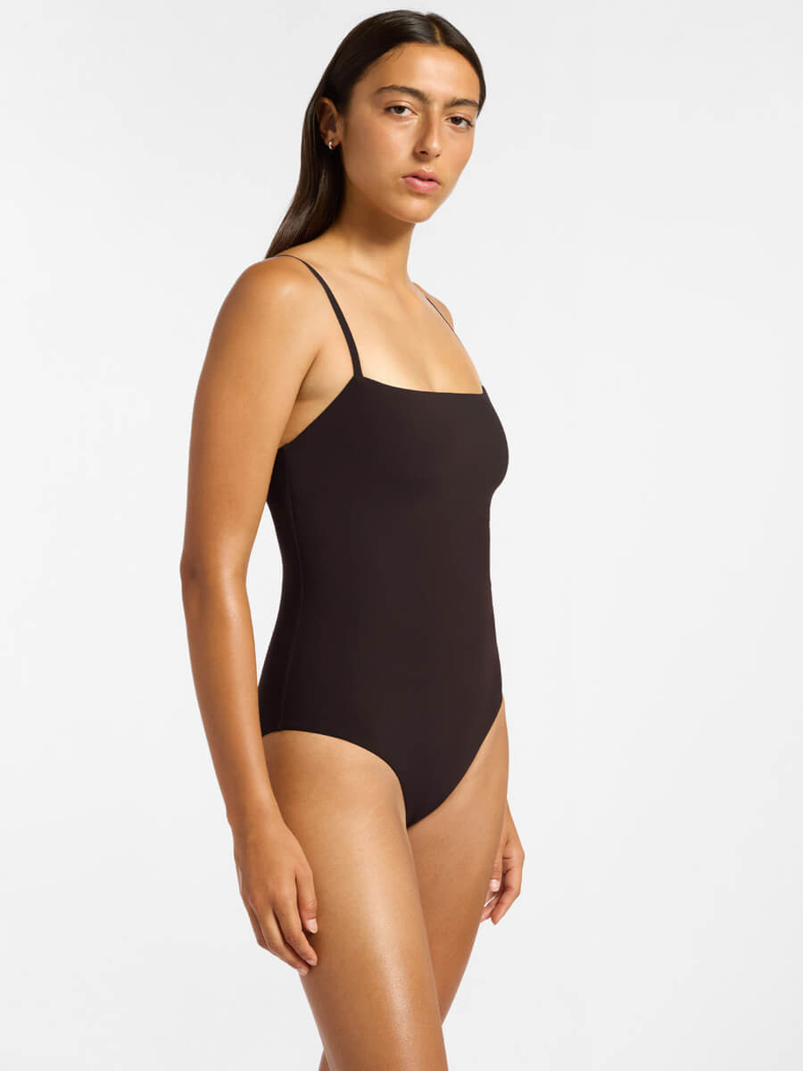 Jets Jetset Minimal Tank One Piece In Chocolate