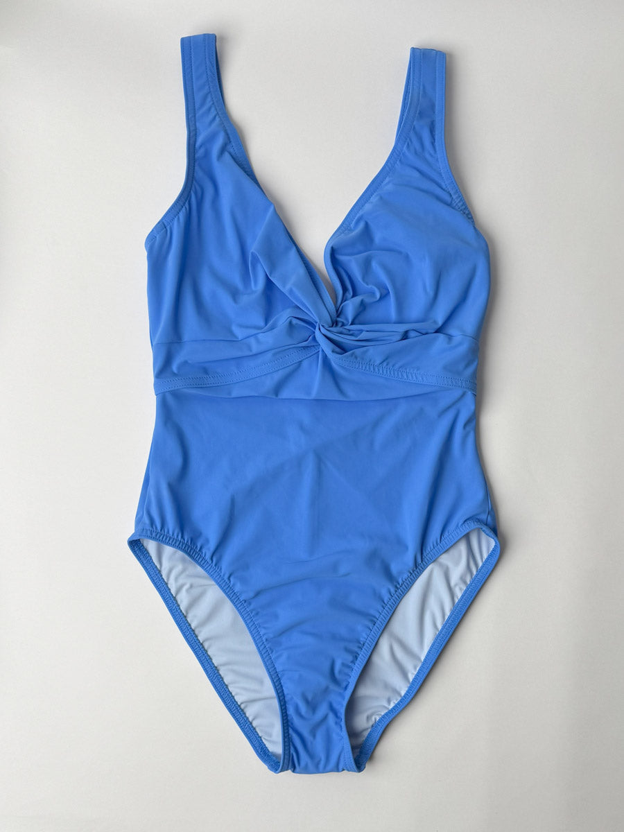 Karla Colletto One Piece Underwire Knot Twist in Hydrangea