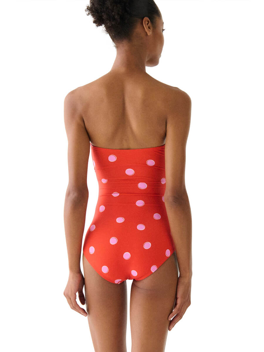 Kate Spade Bandeau One Piece in Goji Berry