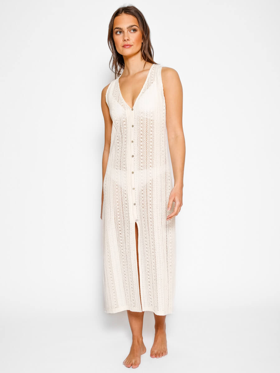 Koy Resort Amalfi Crochet Dress In Sand