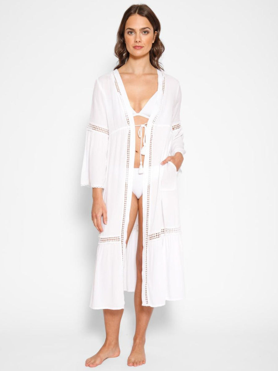 Koy Resort Miami Luxe Front Tie Robe in White