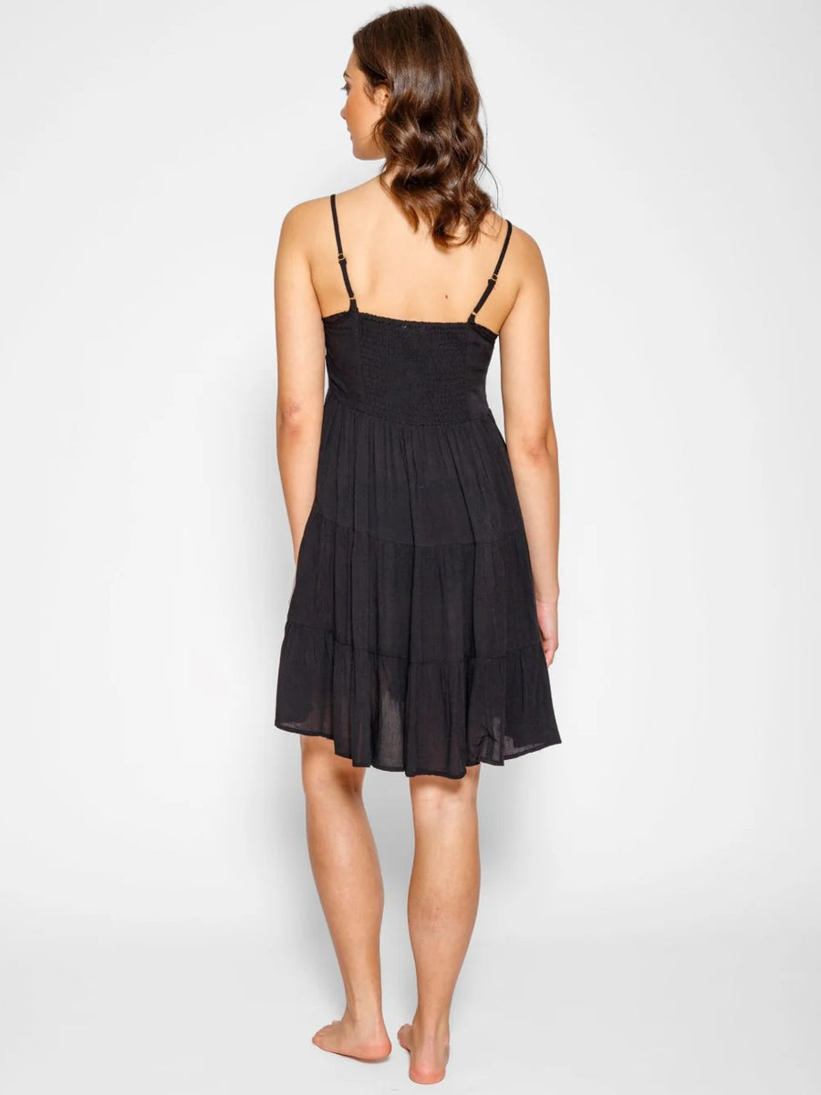Koy Resort Mini Tier Dress in Black