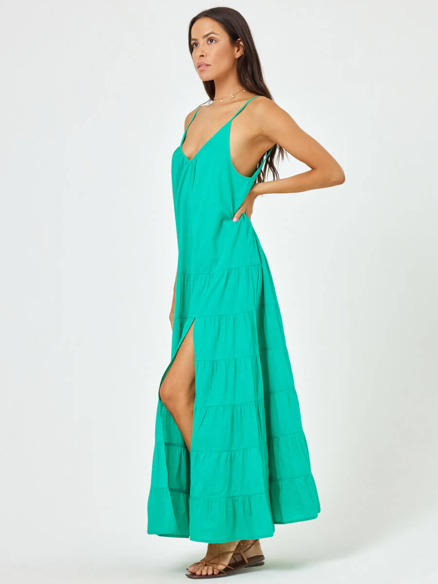 L*Space Goldie Coverup Dress In Jade