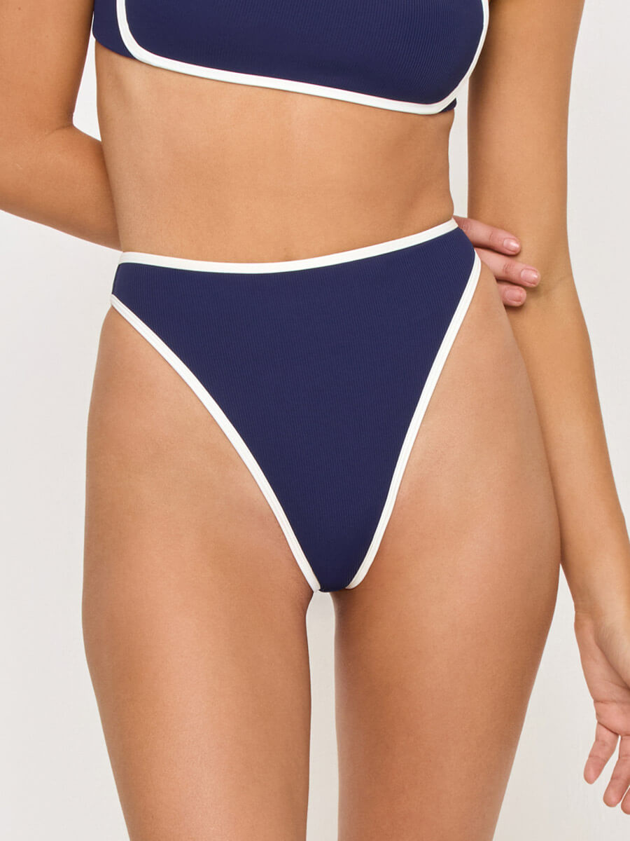 L*Space Nora Bottom Bitsy in Midnight/Cream