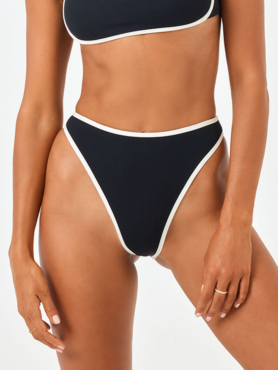 L*Space Nora Bottom Bitsy in Black/Cream