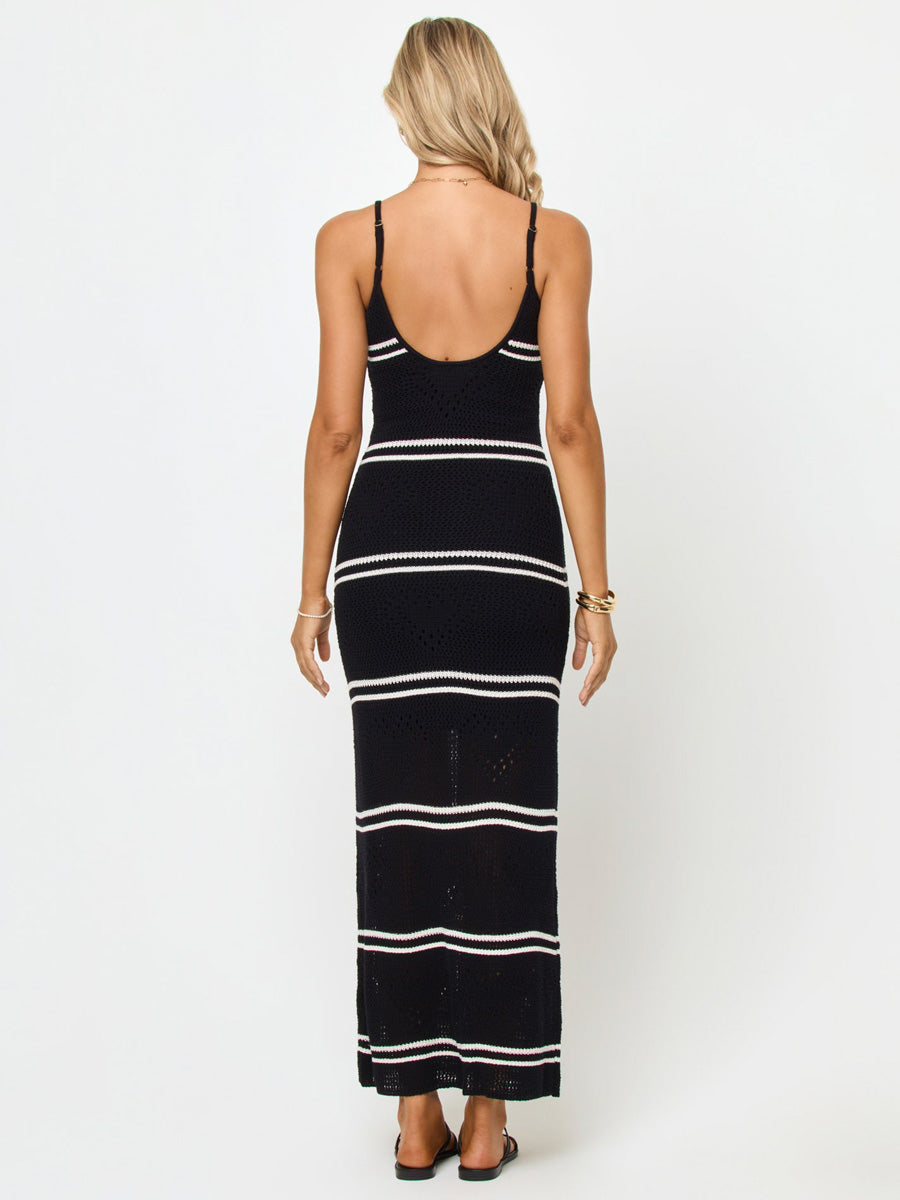 Heart to Heart Dress in Black/Cream