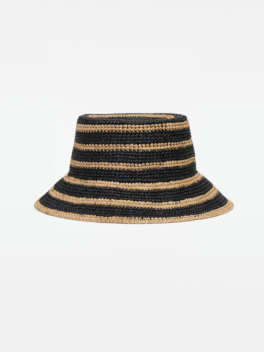 L*Space Isadora Hat in Black/Natural