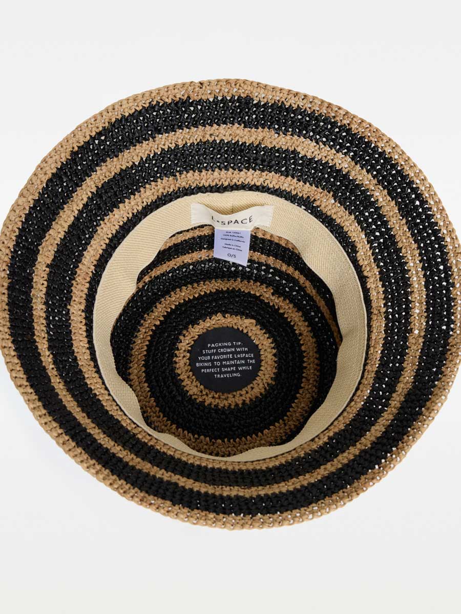 L*Space Isadora Hat in Black/Natural
