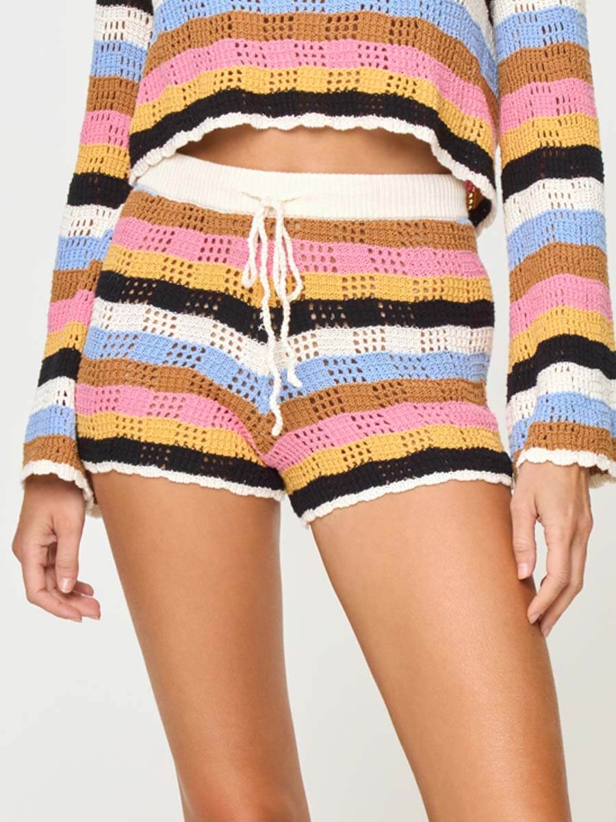 L*Space Lost Tides Short in Maldives Stripe