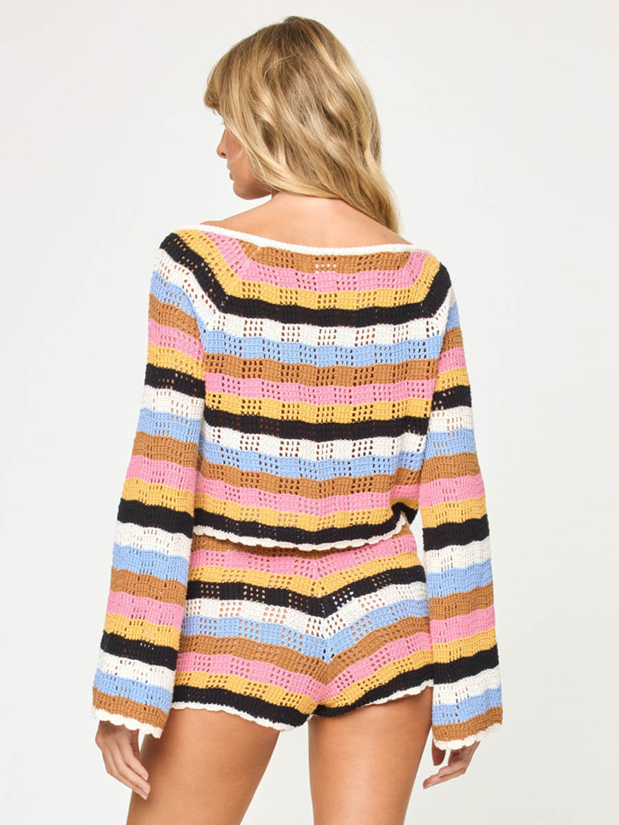 L*Space Lost Tides Short in Maldives Stripe