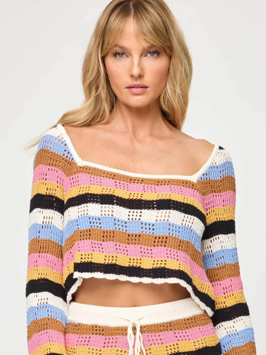 L*Space Lost Tides Top in Maldives Stripe