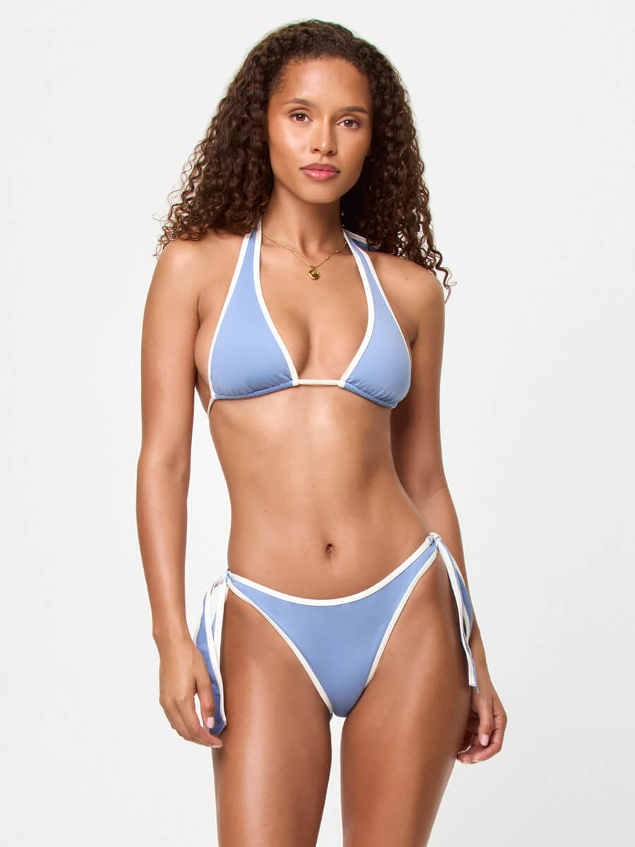 Shane Bottom Bitsy in Chambray/Cream