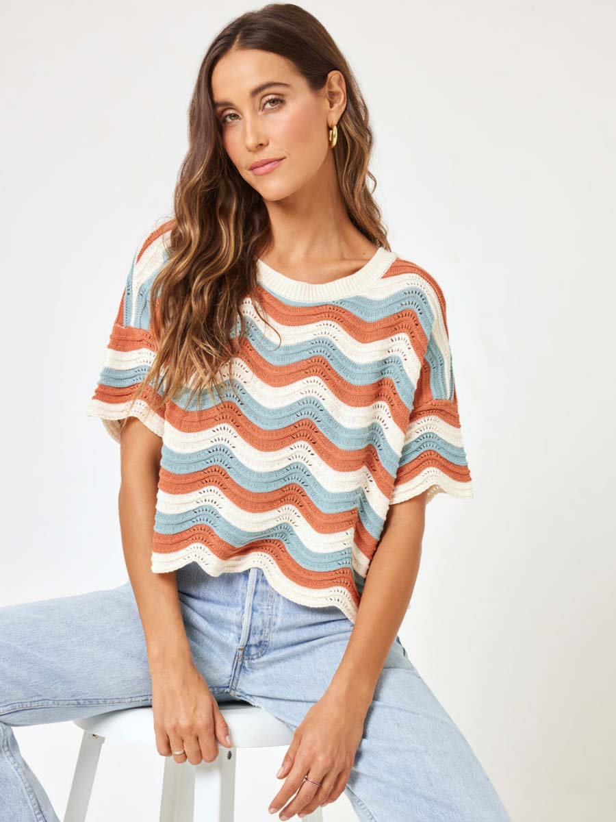 L*Space Make Waves Sweater in Del Mar Stripe