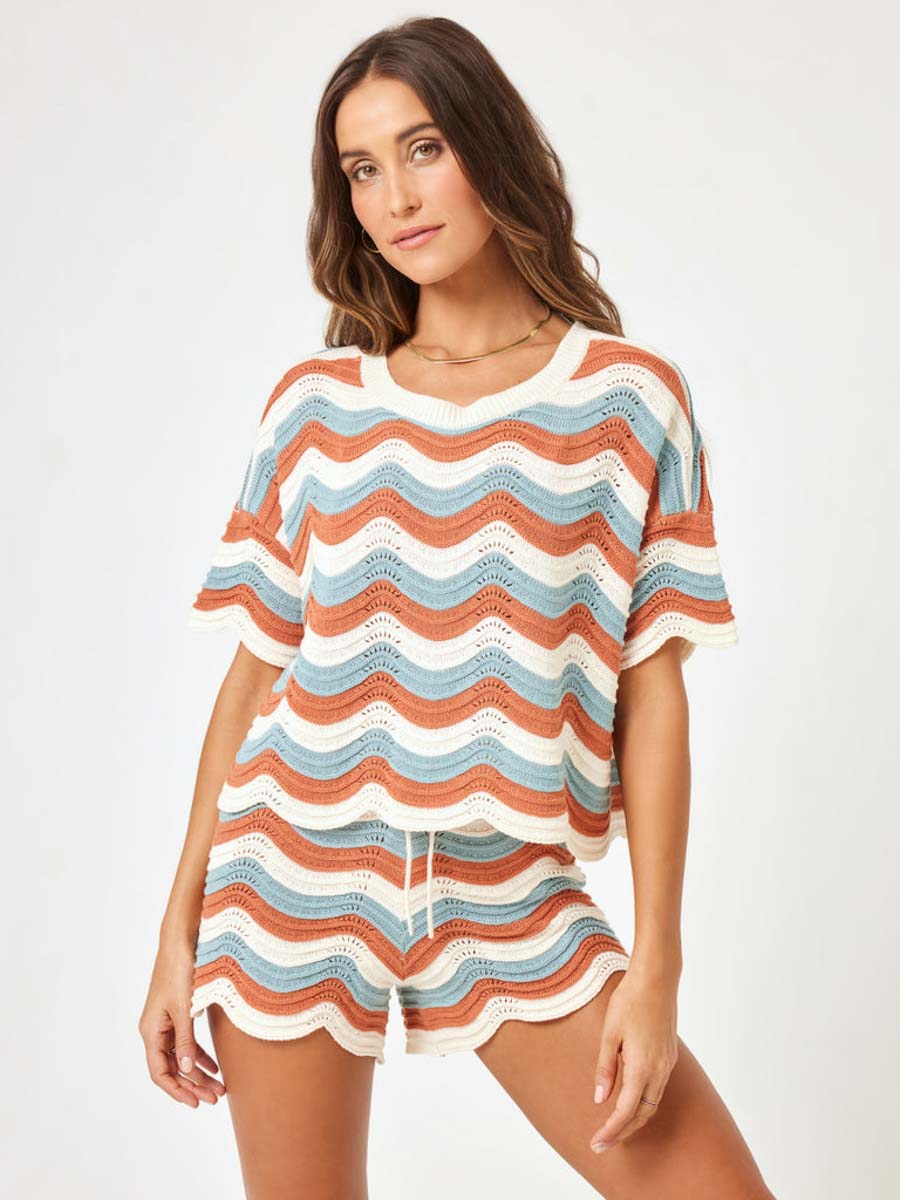 L*Space Make Waves Sweater in Del Mar Stripe