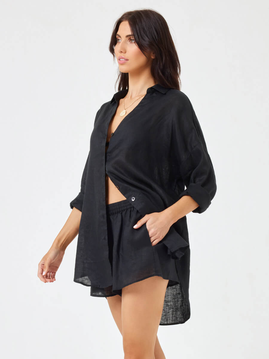 L*Space Rio Tunic in Black