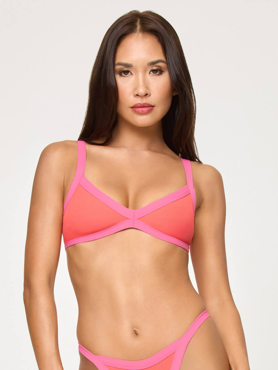 L*Space Taylor Top in Grapefruit/Bubblegum