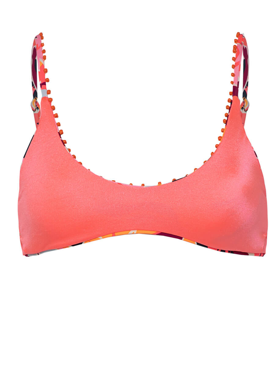 Maaji Liberties Bralette in Coral Leafy