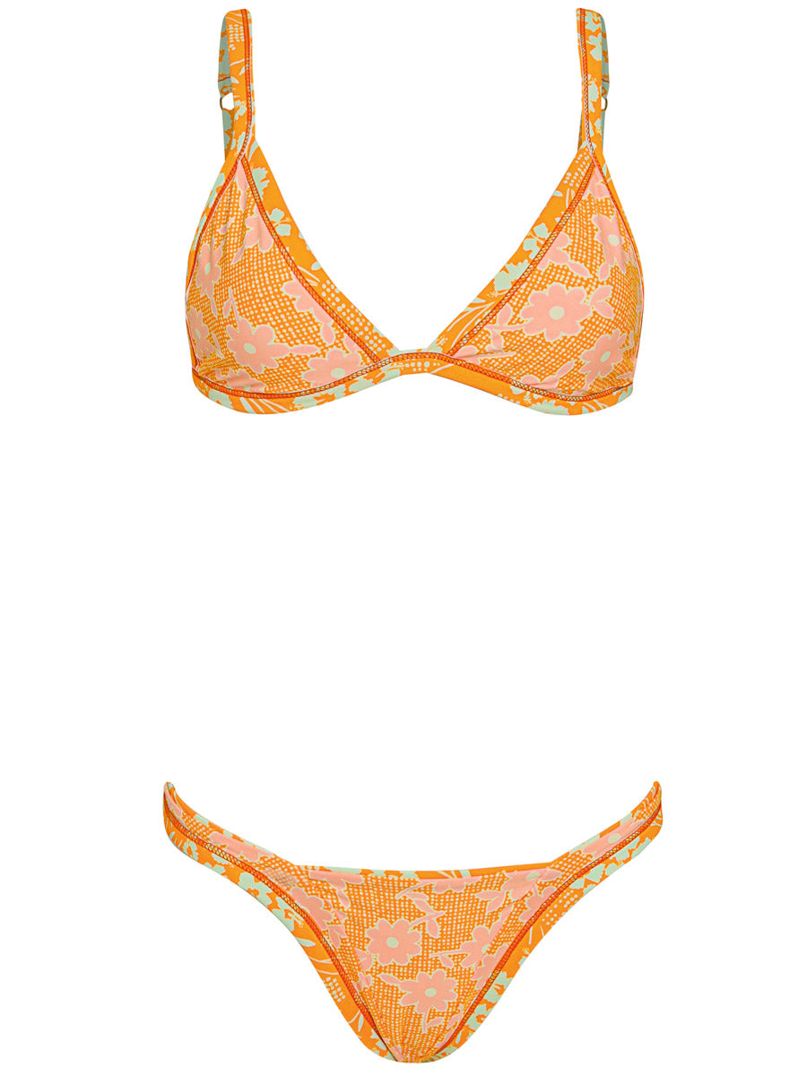 Rewind Bikini Top in Marigold Whisper