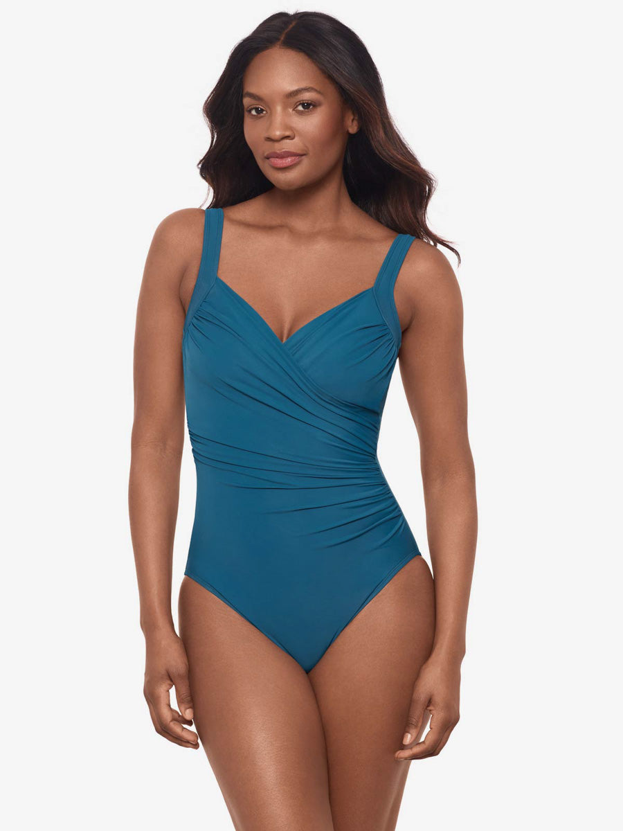 Miraclesuit Must Haves Sanibel One Piece in Aegean Blue