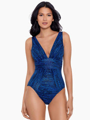 Miraclesuit Dot Com Odyssey One Piece In Blue Multicolor, view 4, click to see full size