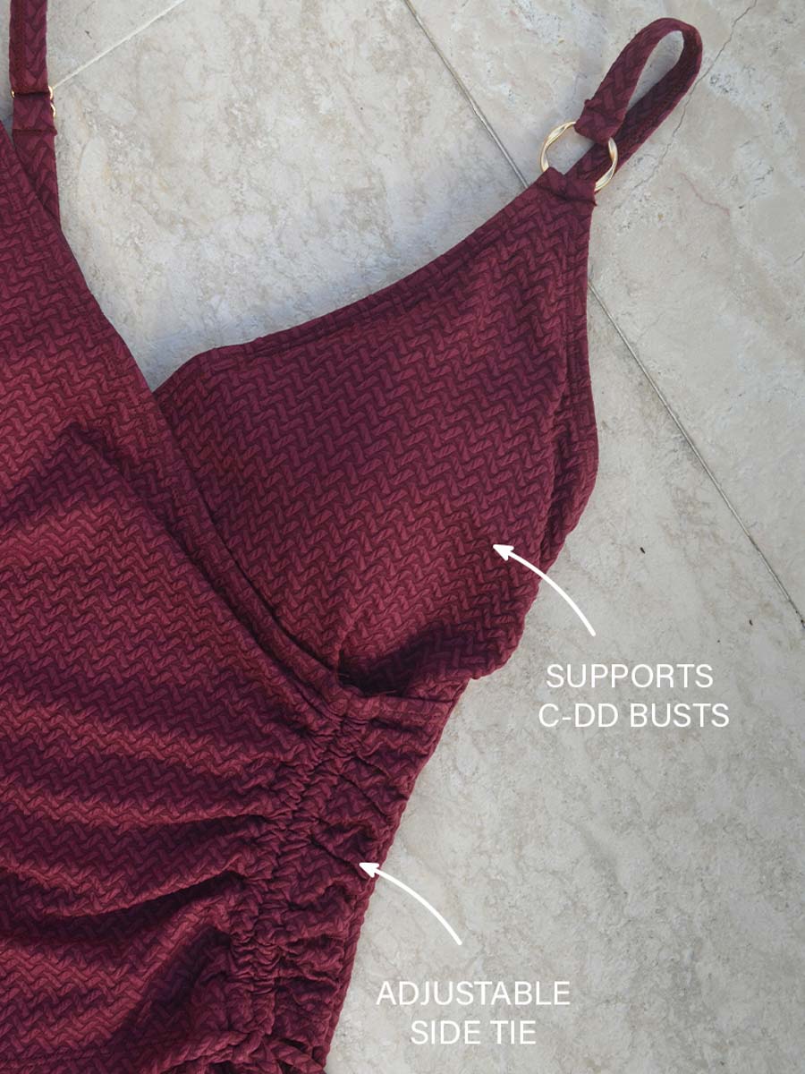 Nip Tuck Saranya Amanda Multifit One Piece in Maroon