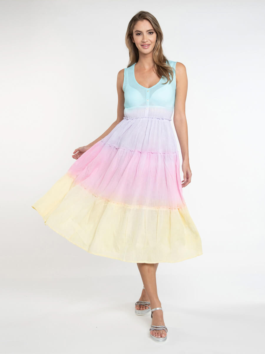 Pia Rossini Biarritz Maxi Dress in Pastel