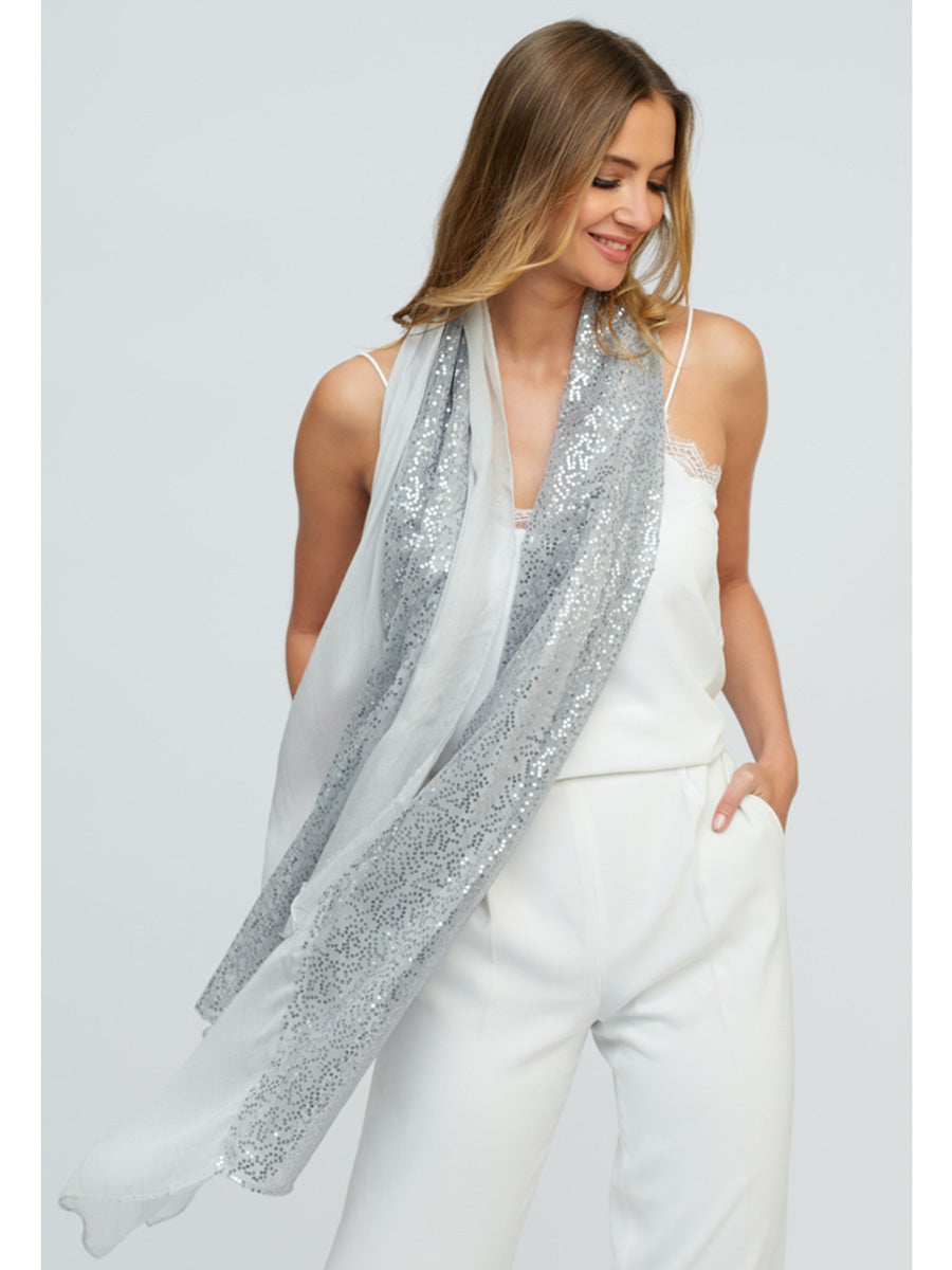 Pia Rossini Chrystal Scarf in Silver