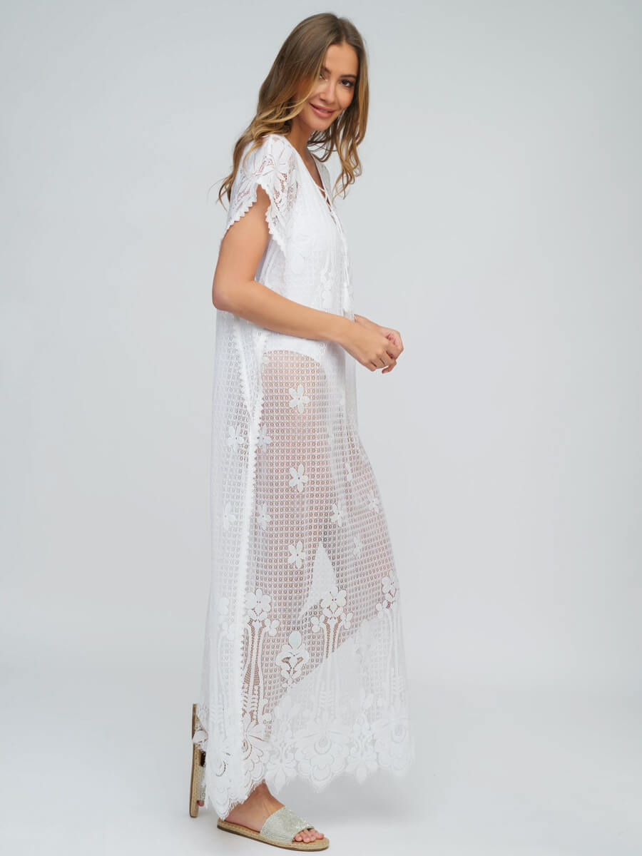 Pia Rossini Sicilia Max Cover Up in White