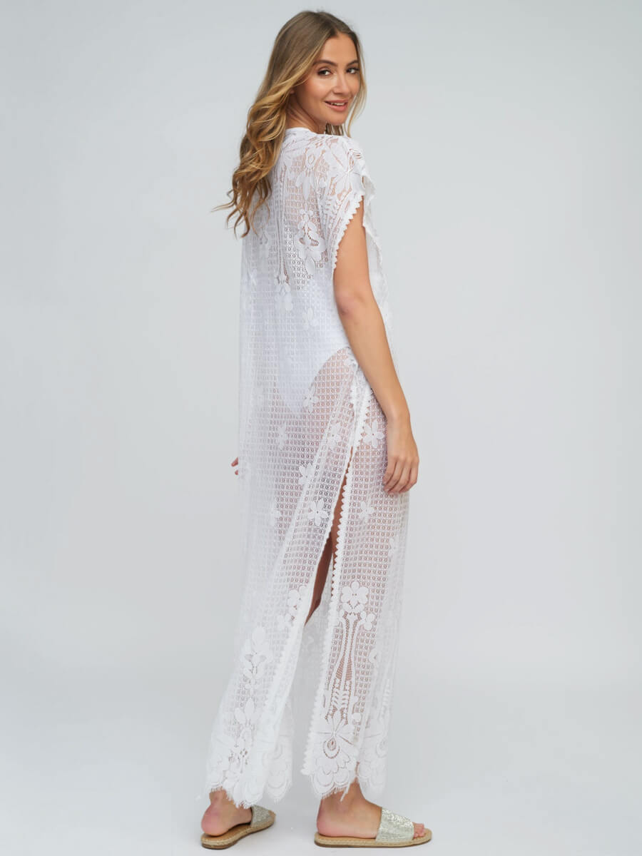Pia Rossini Sicilia Max Cover Up in White