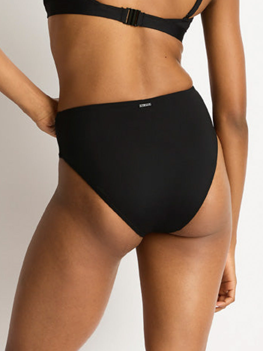 Sea Level Essentials Retro High Waist Bottom in Black