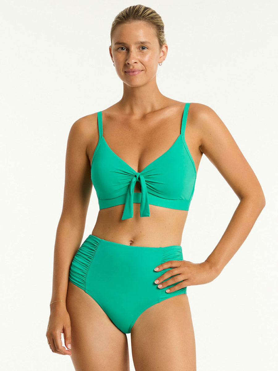 Sea Level Essentials High Waist Bottoms in Evergreen