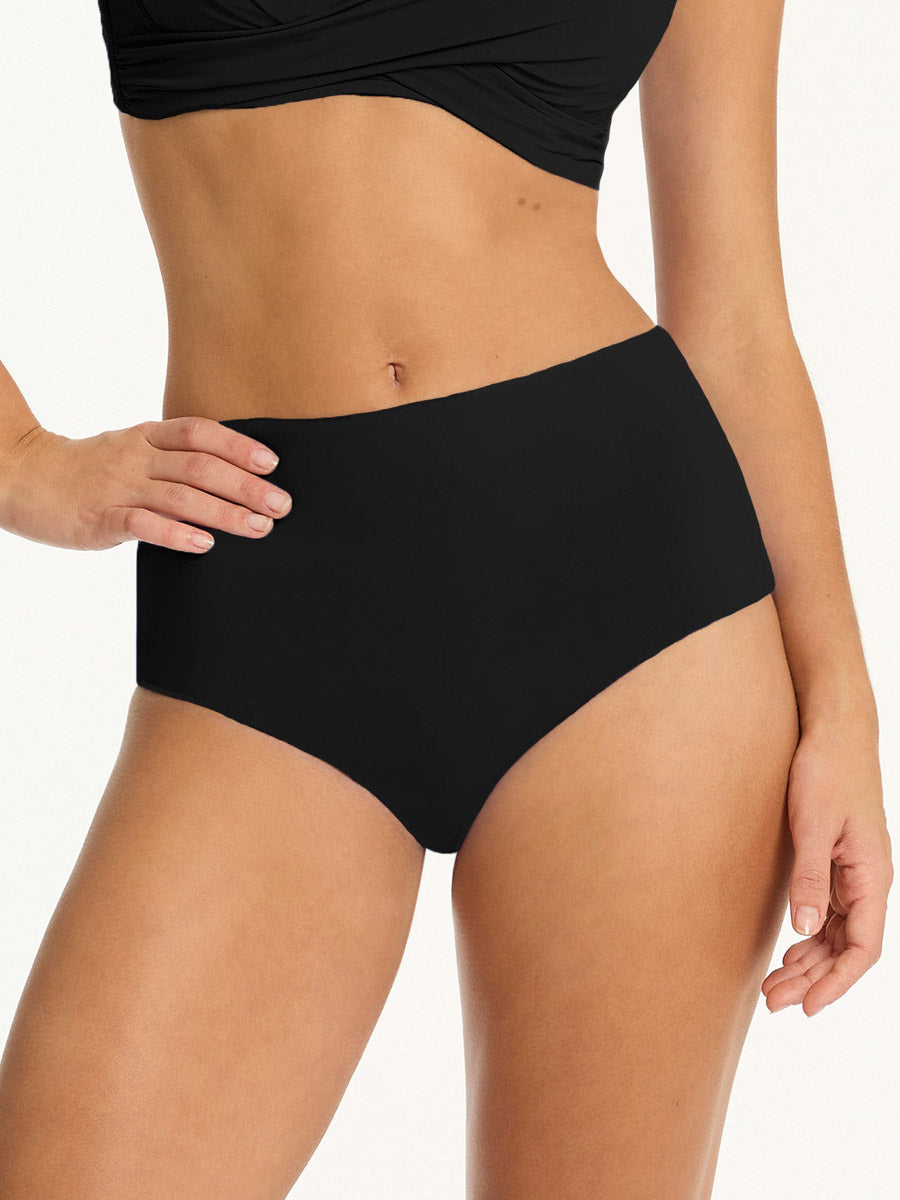 Sea Level Essentials High Waist Bottom in Black