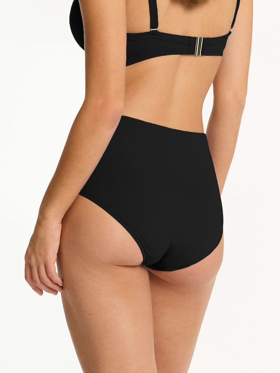 Sea Level Essentials High Waist Bottom in Black