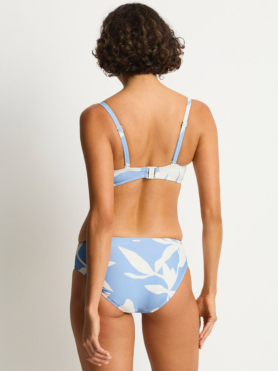 Gilli Cross Front Bra Top in Denim Blue
