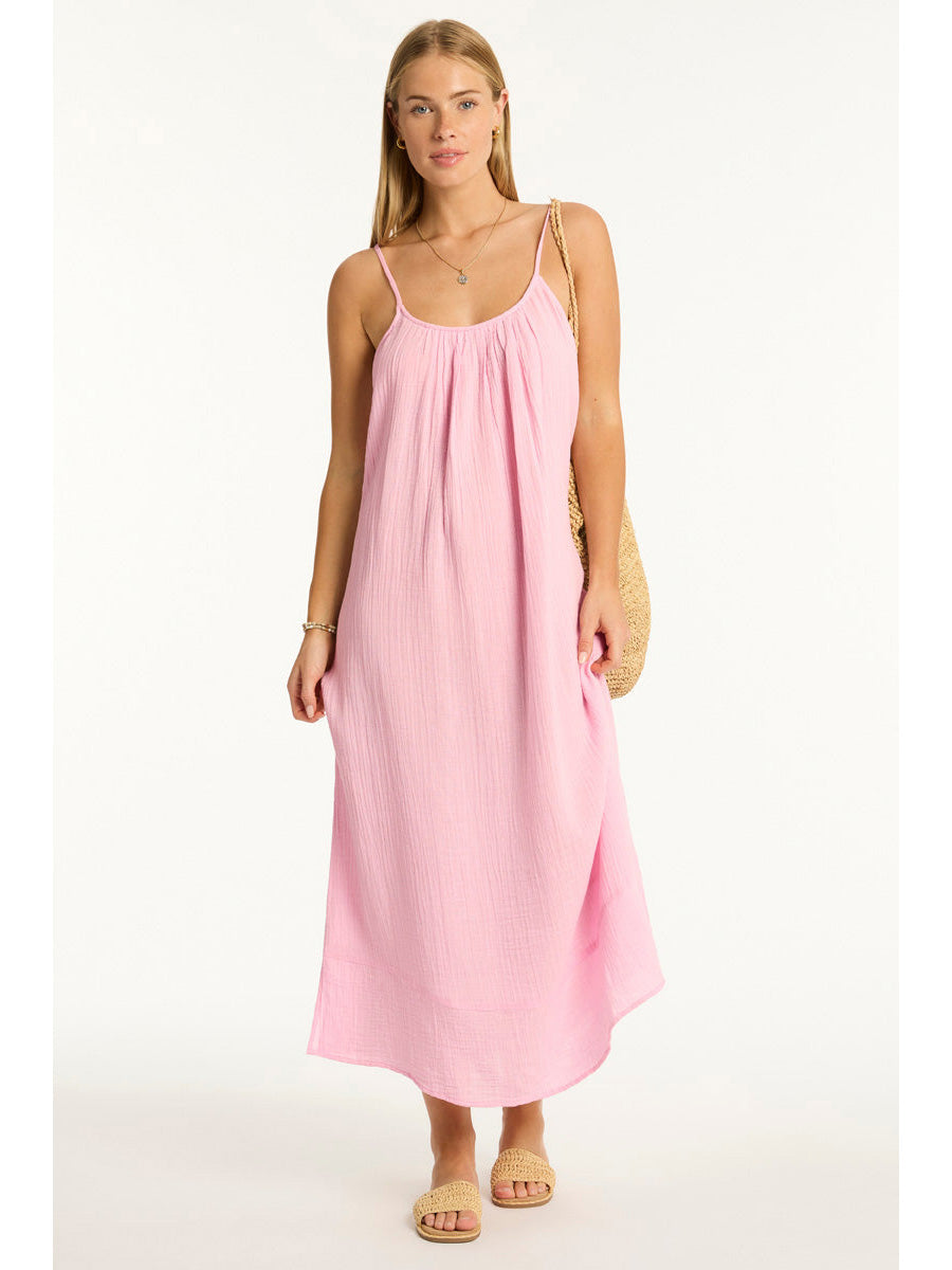 Sea Level Sunset Sundress in Pink