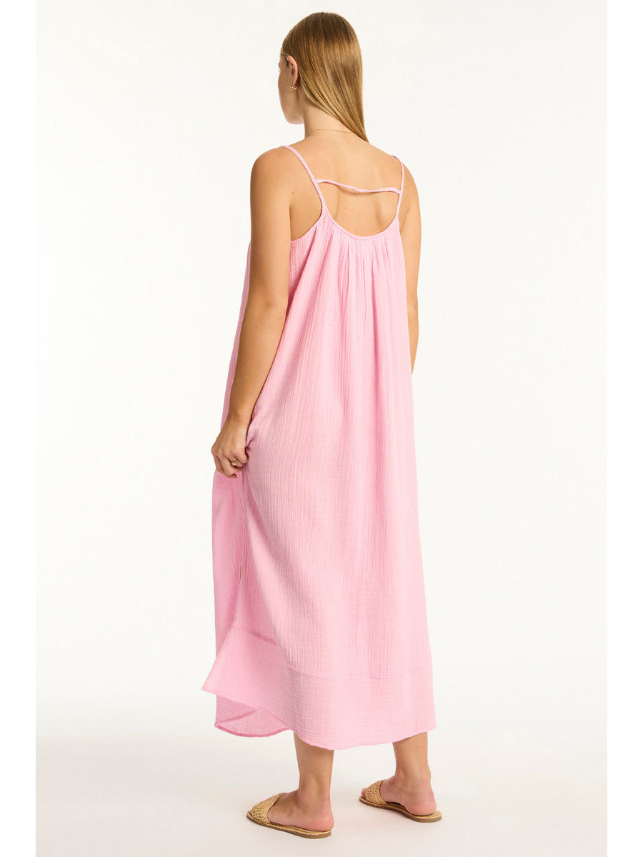 Sea Level Sunset Sundress in Pink