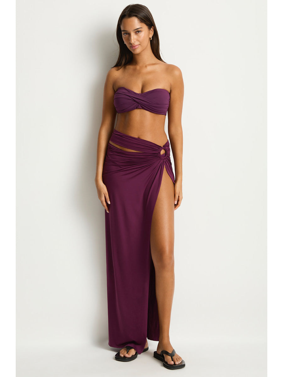 Essentials Multi Wear Skirt in Claret