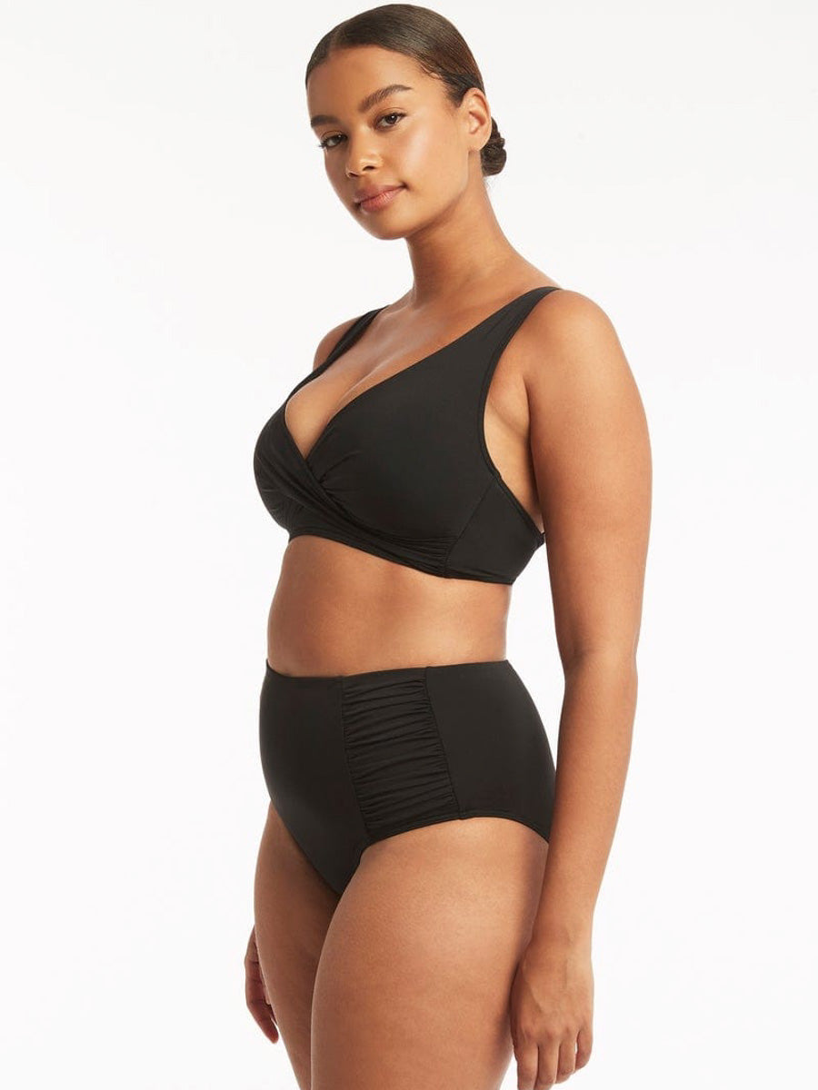 Sea Level Essentials High Waist Bottoms in Black