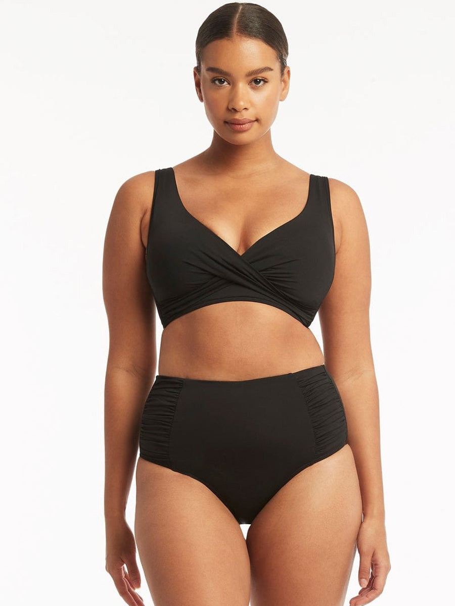 Sea Level Essentials High Waist Bottoms in Black