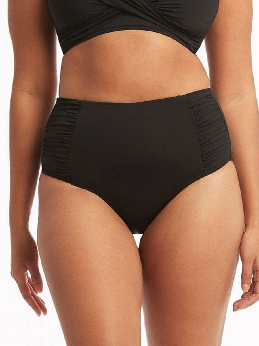 Sea Level Essentials High Waist Bottoms in Black