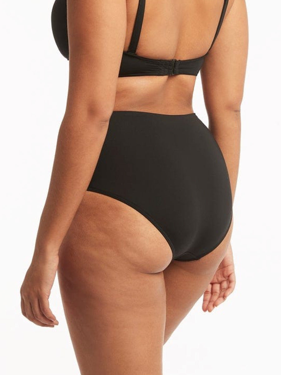 Sea Level Essentials High Waist Bottoms in Black