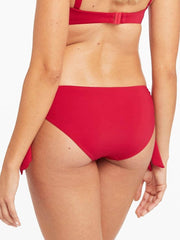 Sea Level Essentials Tie Side Regular Bottom in Red, view 2, click to see full size