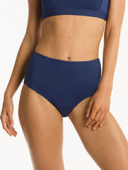 Sea Level Infinity High Waist Bottoms in Indigo, view 1, click to see full size