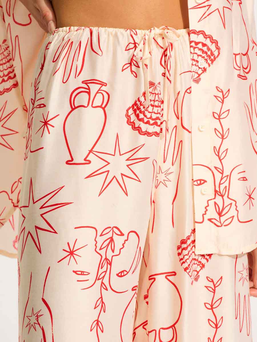 Seafolly Atlantis Relaxed Pant in Ecru