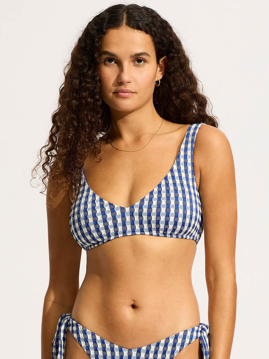 Seafolly Bella Sweetheart Tank in Ultramarine